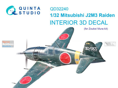 QTSQD32240 1:32 Quinta Studio 3D Decal - J2M3 Raiden (ZKM kit)