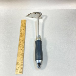 Vintage Garden Hand Hoe Weeder Digger 4" Metal Blade Rubber Grip Handle