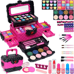 Ensembles de maquillage pour enfants pour filles - Maquillage d'adolescents Kit de départ, Enfants Princesse Pre