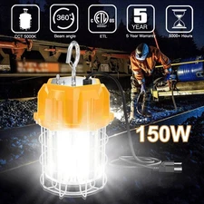 LED Construction High Bay Work Light 150W Portable Temporary Jobsite Light 5000K