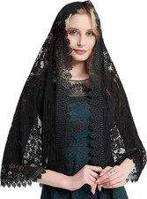 Latin Mass Veil Catholic Church Mantilla Lace Veil for Women Church S101