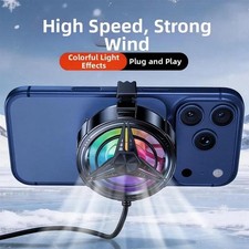 Gaming Phone Cooler Fan USB Smart Thermal Regulation Rgb Light Radiator Heatsink