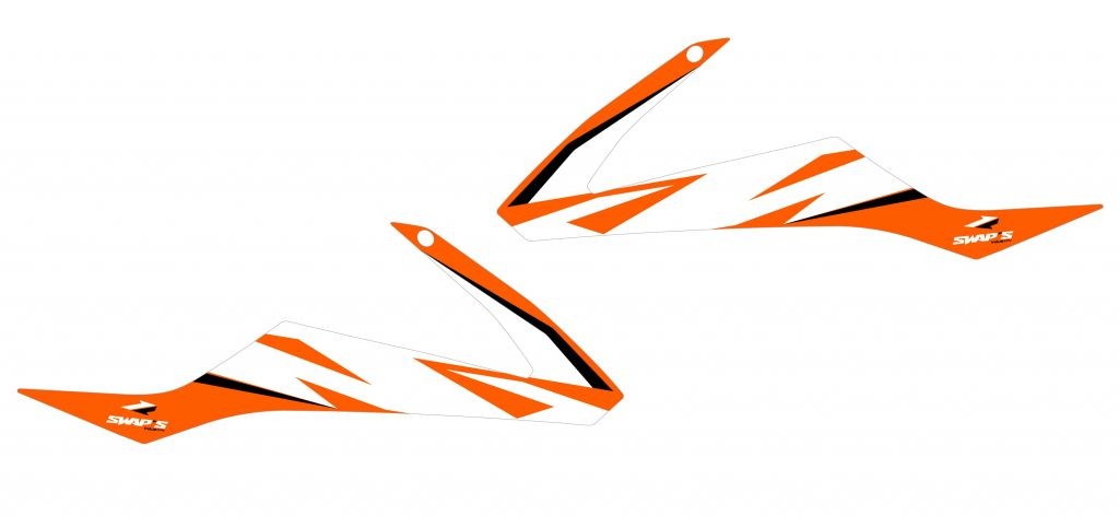 Kit déco KTM EXC orange autocollant carénage enduro