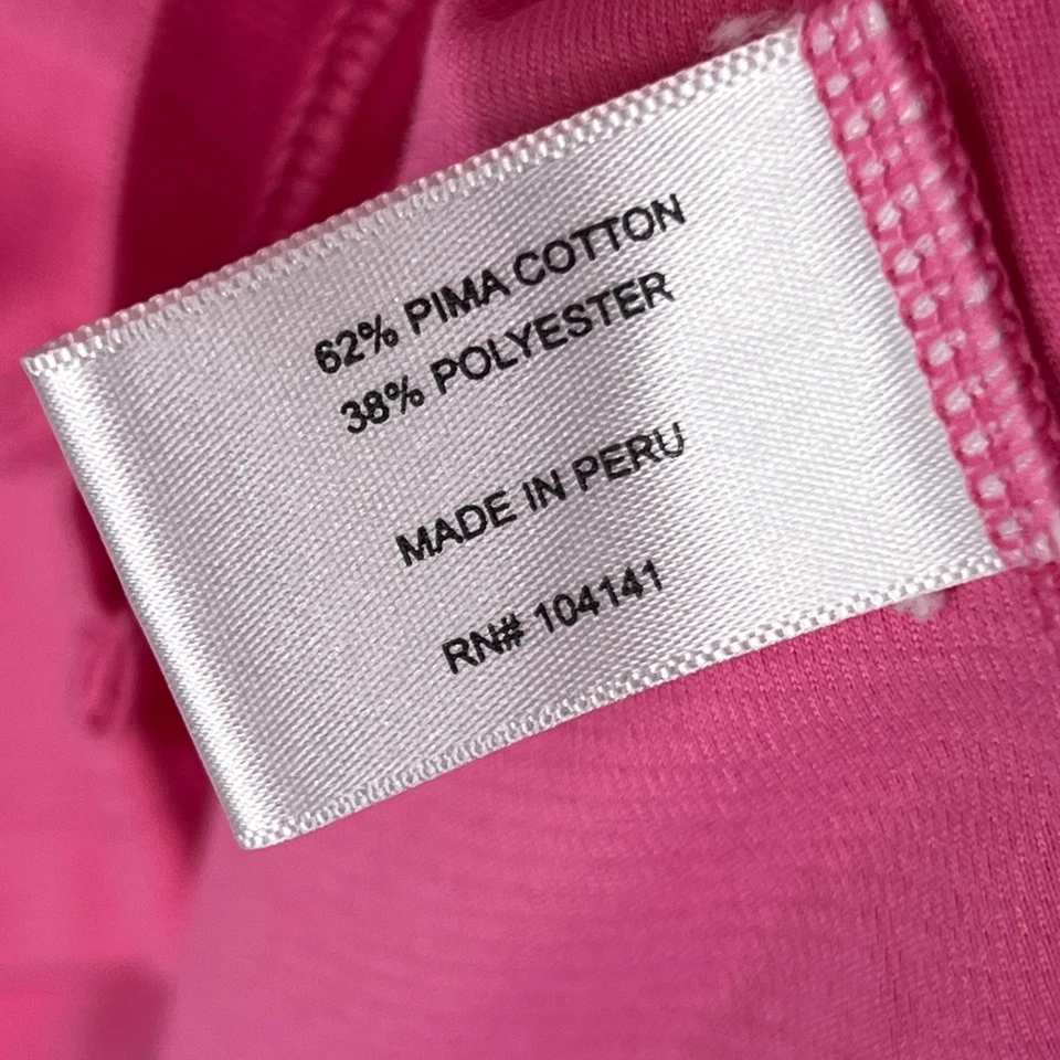 Lady Hagen Top Womens Medium Pink Short Sleeve Polo Shirt Golf Collar Solid - Image 4 of 4