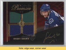 2009 O-Pee-Chee Premier Quad Rookie Memorabilia Michael Grabner Auto READ 0a1
