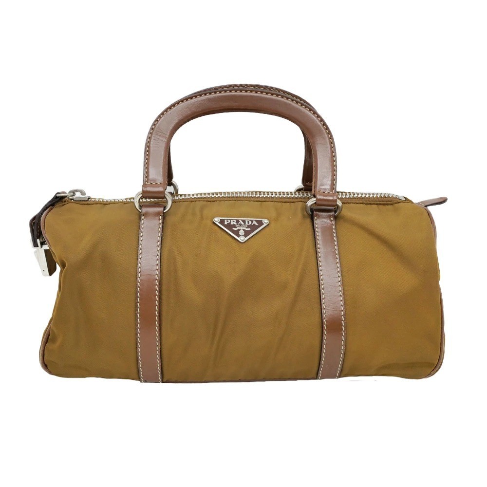 PRADA Mini Duffle Bag Hand Brown Bl0170 Nylon Handbag JAPAN | eBay