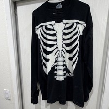 Vintage Misfits Skeleton Glow in The Dark T-Shirt Size XL