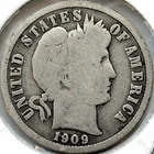 1909-P Barber Dime 10c Good G+ * Original Surfaces * 1909P #1