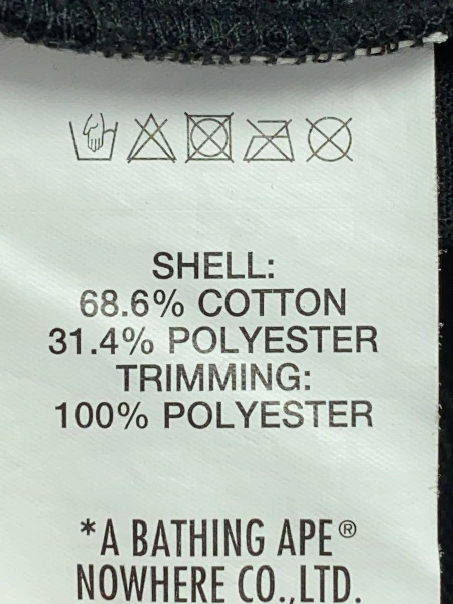 A BATHING APE (BAPE) Felpa con cappuccio AAPE By BAPE nera in cotone taglia L tinta unita #ED AZA