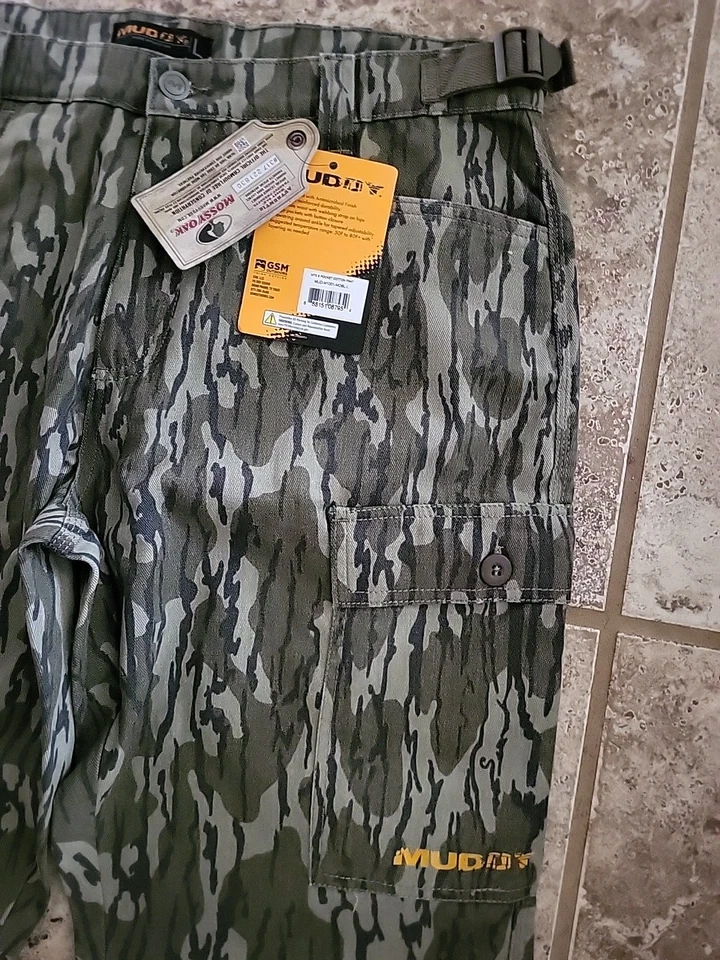Pantalones ligeros Muddy Outdoors TRX para hombre Mossy Oak Bottomland grandes Foto 3 de 4