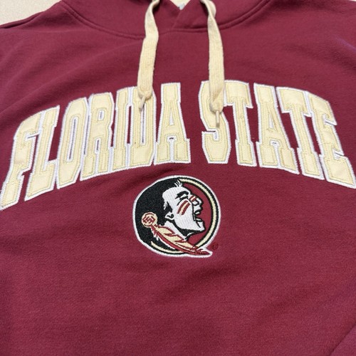 Florida State Seminoles Hoodie Adult Medium Maroon Embroidered Logo Sweatshirt - Bild 2 von 12