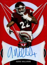 2019 Leaf Valiant #BA-AW2 Aeris Williams Red #/1