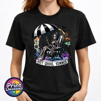 Hot Ghoul Sommer T-Shirt Gothic Skelett Sommer Tee Alternative Goth Urlaub Top