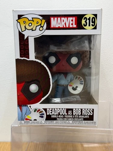 Funko Pop! Vinyl: Marvel - Deadpool as Bob Ross #319 + FREE POP PROTECTOR