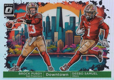 Panini 2024 Donruss Optic Downtown Duos Prizm Purdy Samuel #2 49ers NFL