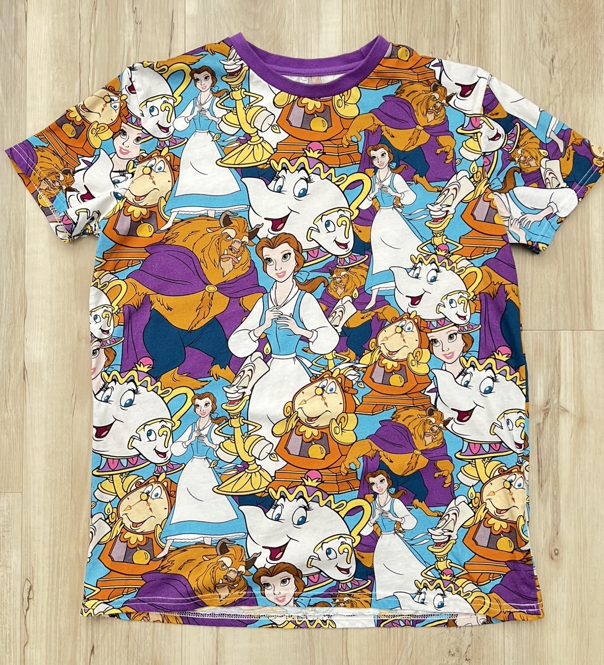 Disney Cakeworthy All Over Beauty And The Beast Shirt Womens Size M