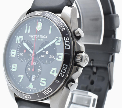 VICTORINOX 241891 FieldForce Sport Chrono Quartz Men's Watch 42mm Grey Dial Box