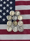 (11) Roosevelt Dimes - 90% Silver - TONED