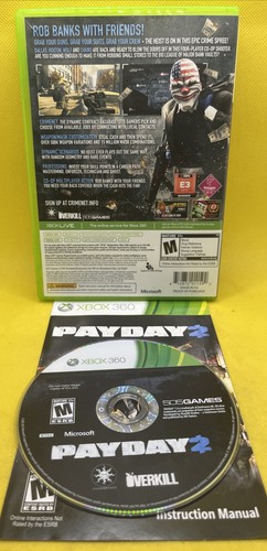 ✈️ Payday 2 (Microsoft Xbox 360, 2013 w/ Manual, Tested, Works Great) - Picture 2 of 5