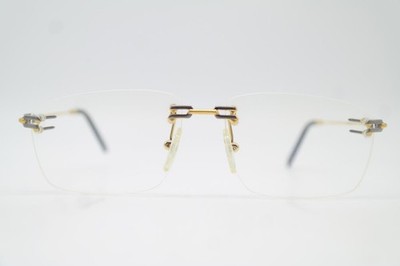 Vintage Brille VIDI VICI SUCHY DESIGN STAR Gold Silber Randlos Brillengestell