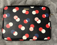 Kate Spade Black Polka Dot Laptop  Tablet Sleeve Sleek Stylish Office