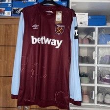 Image of BNWT West Ham united long sleeved 2023/24 Home Shirt - Size L