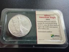 2003 Uncirculated Silver American Eagle Nicely Toned on Obverse 99.9% Silver