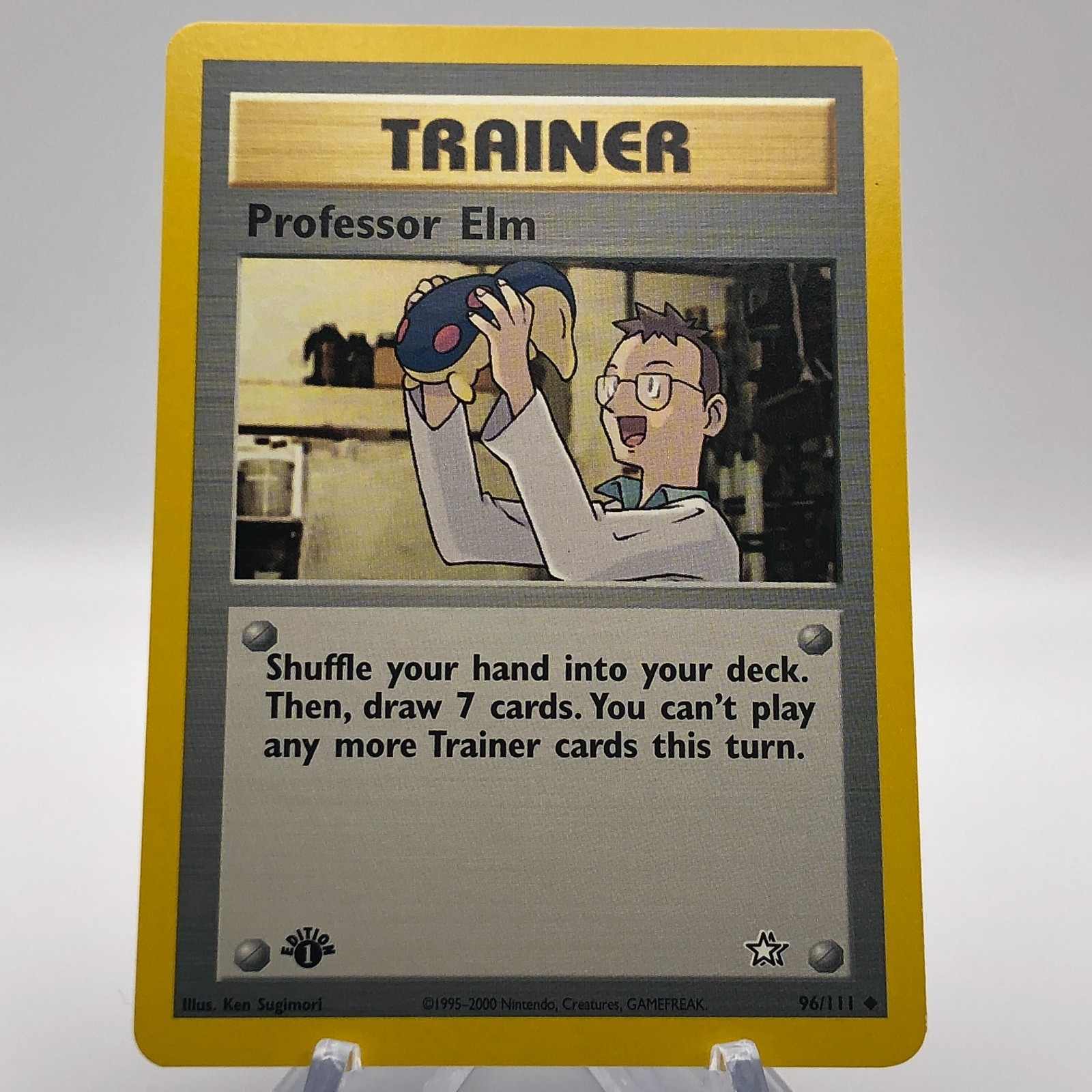 Pokemon Professor Elm 96/111 - NM - 1st Edition Neo Genesis 2000 - Uncommon