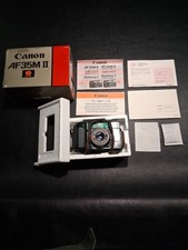 Canon AF35M II Autoboy 2 35mm Film Camera 38mm w/Box Papers Original Receipt 80s