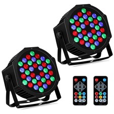 36LEDs RGB Stage Lights 2-Pack, 36W Par - Sound Activated