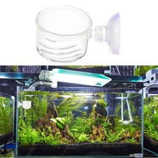 2 Pcs Fish Tank Feeding Cups Glass Fish Feeders Aquarium Food Holder