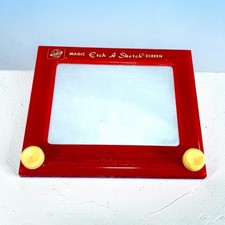 Vintage Ohio Art Etch A Sketch No. 505 Magic Screen Red Frame Code 1H0604 Works