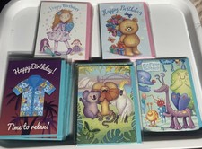 Lot of 24 Birthday Greeting Card Mixed Lot Individually Wraped New