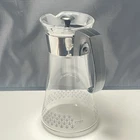 Vintage Pyrex Glass Coffee Pot Carafe Pitcher Black Honey Bee 9.5" Tall W. Lid