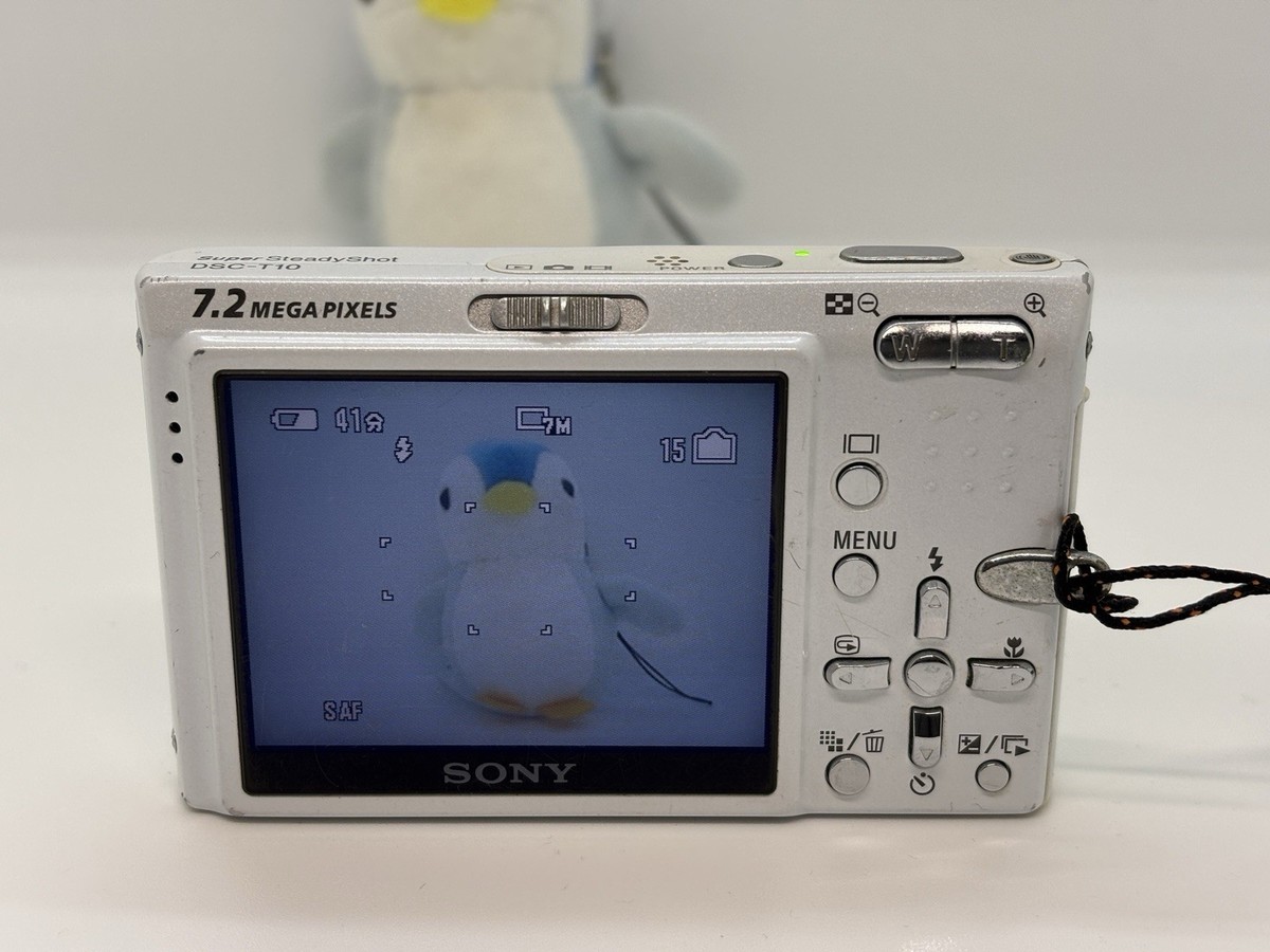Sony Cyber Shot DSC-T10 7.2MP 3x Zoom Digital Camera White From