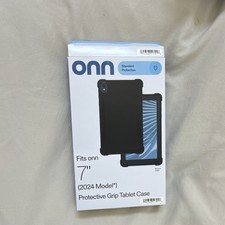 onn. Protective Grip Tablet Case Black Drop Protection Silicone for 7 in 2024 