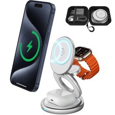 3 in 1 Charging Station for Apple Magsafe Travel Charger for Multiple Devices...