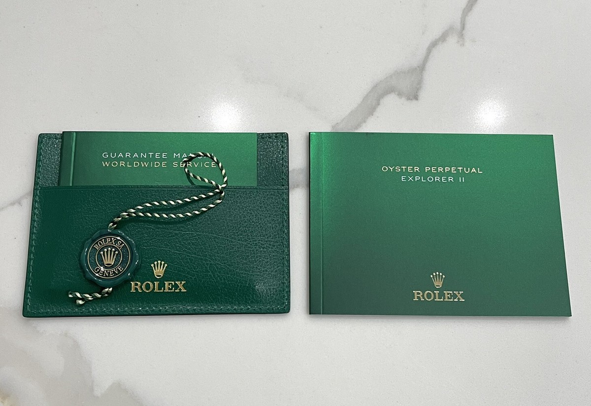 高級カタログギフト Authentic Rolex Explorer II Booklet Manual Set Holder Tag SET