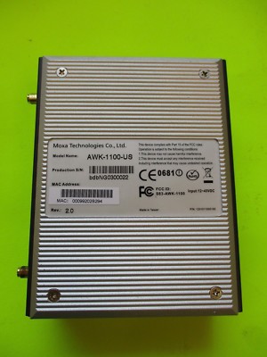 MOXA TECHNOLOGIES  AWK-1100-US  V2.0  ACCESS POINT / BRIDGE / AP CLIENT