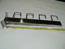 SLATWALL DISPLAY HOOK CHROME ( UNDER HOOK) (SET OF 7) 