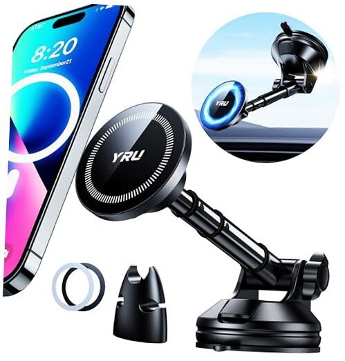 2025 Upgraded Magnetic Car Phone Holder with Super Strong Magnet in Black