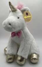 2022 Fao Schwarz Sparklers 12  White/Pink Hair Unicorn Plush NEW  RARE