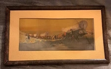 Oscar Edmund Berninghaus' "Westward Ho!" Anheuser Busch Advert litho, Circa 1912