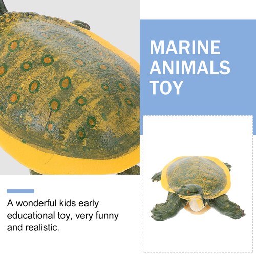 2 Pcs Turtle Model Child Ocean Animal Toy Soft-shelled Ornaments - Picture 4 of 12
