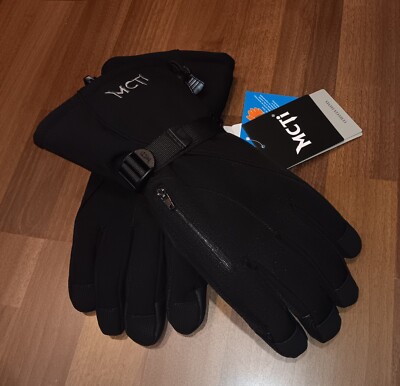 MCTi Mens Winter Insulated Gloves 3M Thinsulate Snow Sports Black Medium NWT