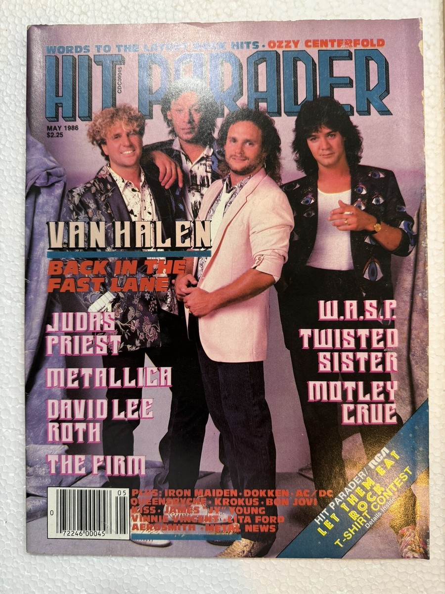 Hit Parader Magazine May 1986 Van Halen, Vinnie Vincent, WASP