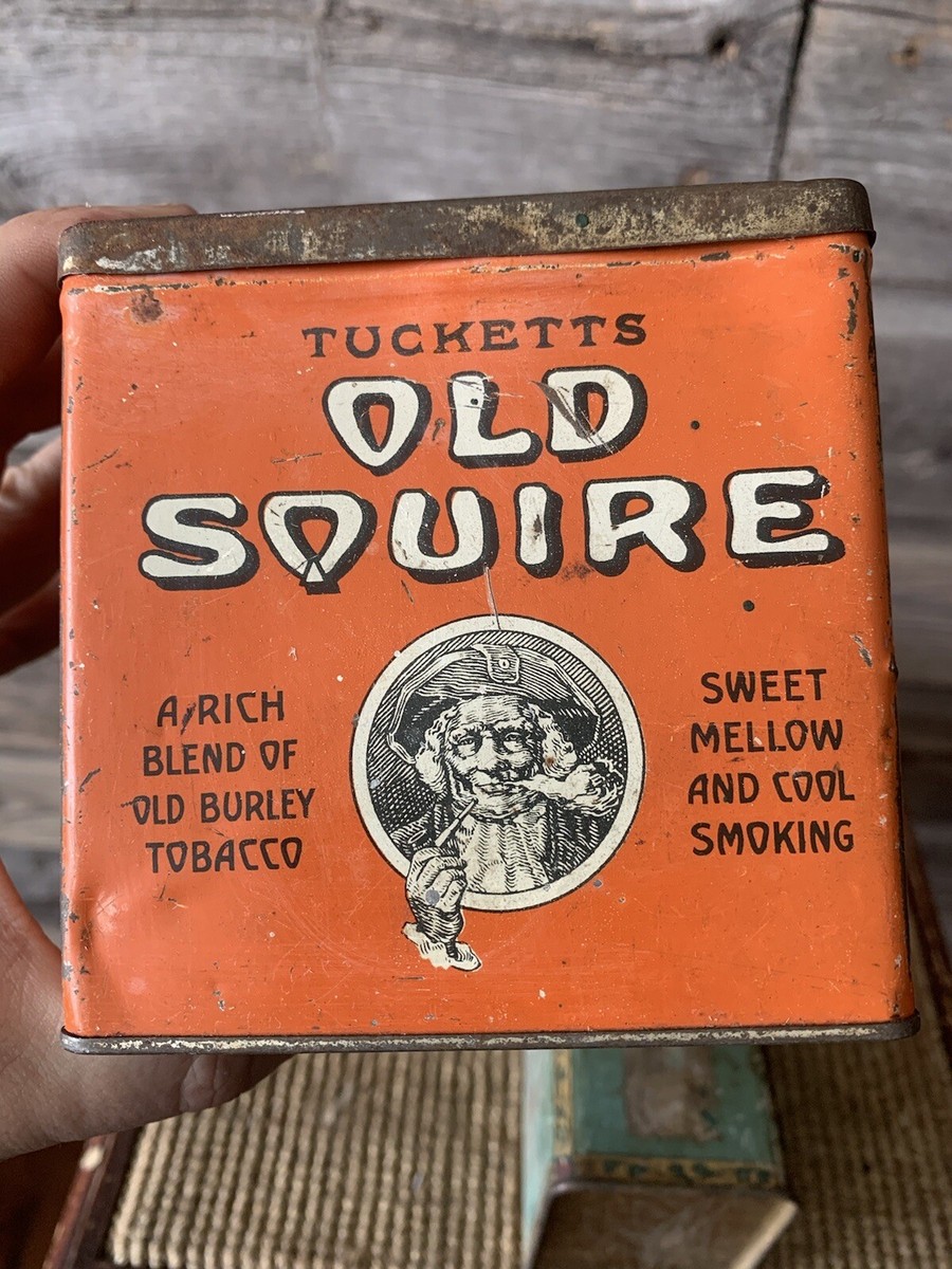 Vintage Tucketts Old Squire Tobacco Tin