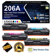 WITH CHIP W2110A For HP 206A Toner Black lot LaserJet Pro M283fdw M283cdw M282
