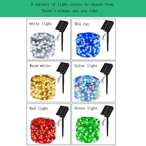 100-400 LED Solar Power String Fairy Lights Garden Outdoor Party Christmas Lamp - Picture 5 of 18