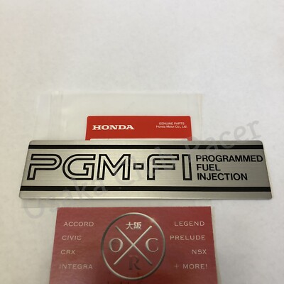 HONDA ホンダ 純正 ステアリング DOHC PGM-FI NEW OEM 88-91 Honda Prelude 2.0Si PGM-FI Intake Manifold Emblem